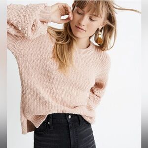 Madewell Bobble Pullover Sweater Avalon Pink Sz XS
